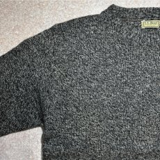 画像2: 「L.L.Bean(エルエルビーン)」80s 90s Lサイズ〜XLサイズ相当 USA製 杢調 メランジ 丸編み 丸胴 クルーネック ニット セーター (2)