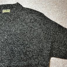 画像4: 「L.L.Bean(エルエルビーン)」80s 90s Lサイズ〜XLサイズ相当 USA製 杢調 メランジ 丸編み 丸胴 クルーネック ニット セーター (4)