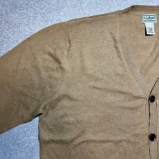画像2: 「L.L.Bean(エルエルビーン)」90s 00s XL-REGサイズ コットン カシミヤ混紡 ハイゲージ ニット カーディガン (2)