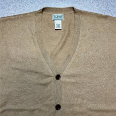 画像3: 「L.L.Bean(エルエルビーン)」90s 00s XL-REGサイズ コットン カシミヤ混紡 ハイゲージ ニット カーディガン (3)