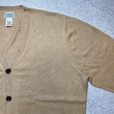 画像4: 「L.L.Bean(エルエルビーン)」90s 00s XL-REGサイズ コットン カシミヤ混紡 ハイゲージ ニット カーディガン (4)