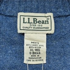 画像6: 「L.L.Bean(エルエルビーン)」90s 00s XL-REGサイズ ラムズウール ナイロン ハイゲージ ニット セーター (6)