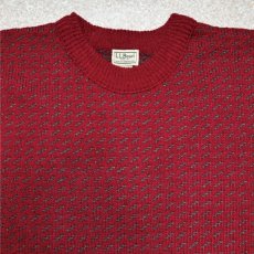 画像3: 「L.L.Bean(エルエルビーン)」90s 00s XLサイズ バーズアイ ノルウェー製 ウール レーヨン ローゲージ ニット セーター【送料無料】 (3)
