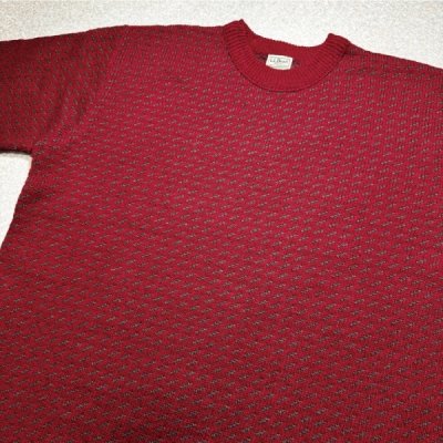 画像3: 「L.L.Bean(エルエルビーン)」90s 00s XLサイズ バーズアイ ノルウェー製 ウール レーヨン ローゲージ ニット セーター【送料無料】