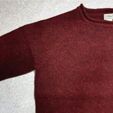 画像2: 「L.L.Bean(エルエルビーン)」90s 00s XXL-TALLサイズ 杢調 メランジ ロールネック ラムズウール ローゲージ ニット セーター (2)
