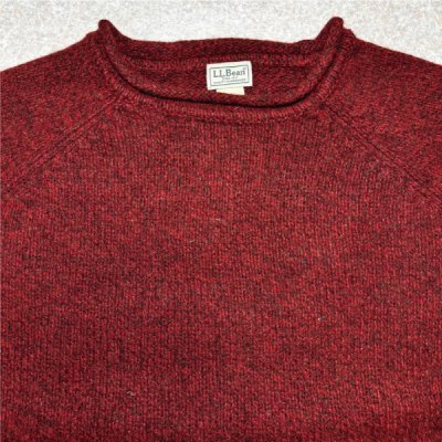 画像2: 「L.L.Bean(エルエルビーン)」90s 00s XXL-TALLサイズ 杢調 メランジ ロールネック ラムズウール ローゲージ ニット セーター
