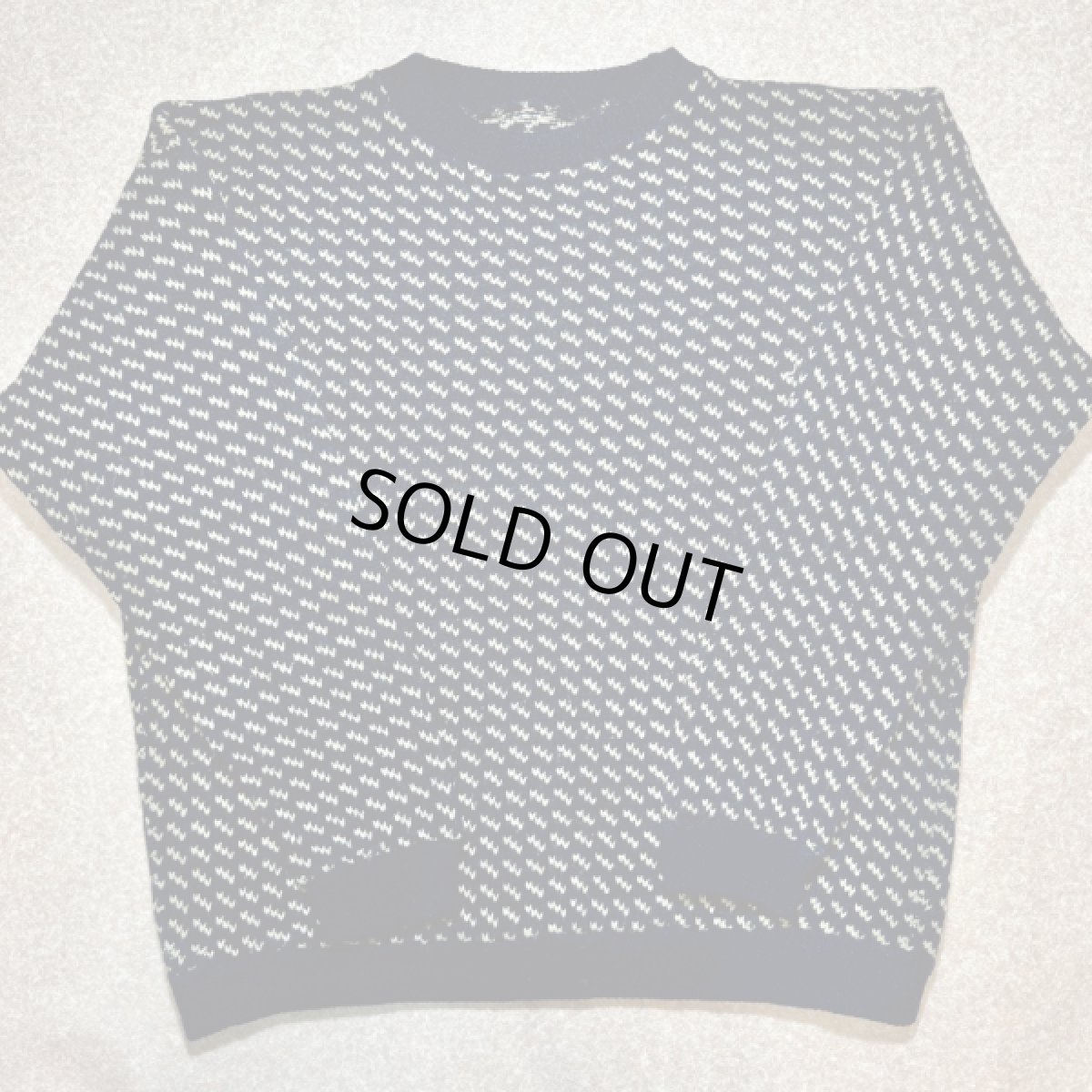 画像1: 「L.L.Bean(エルエルビーン)」80s XLサイズ バーズアイ ノルウェー製 ウール レーヨン ローゲージ ニット セーター【送料無料】 (1)