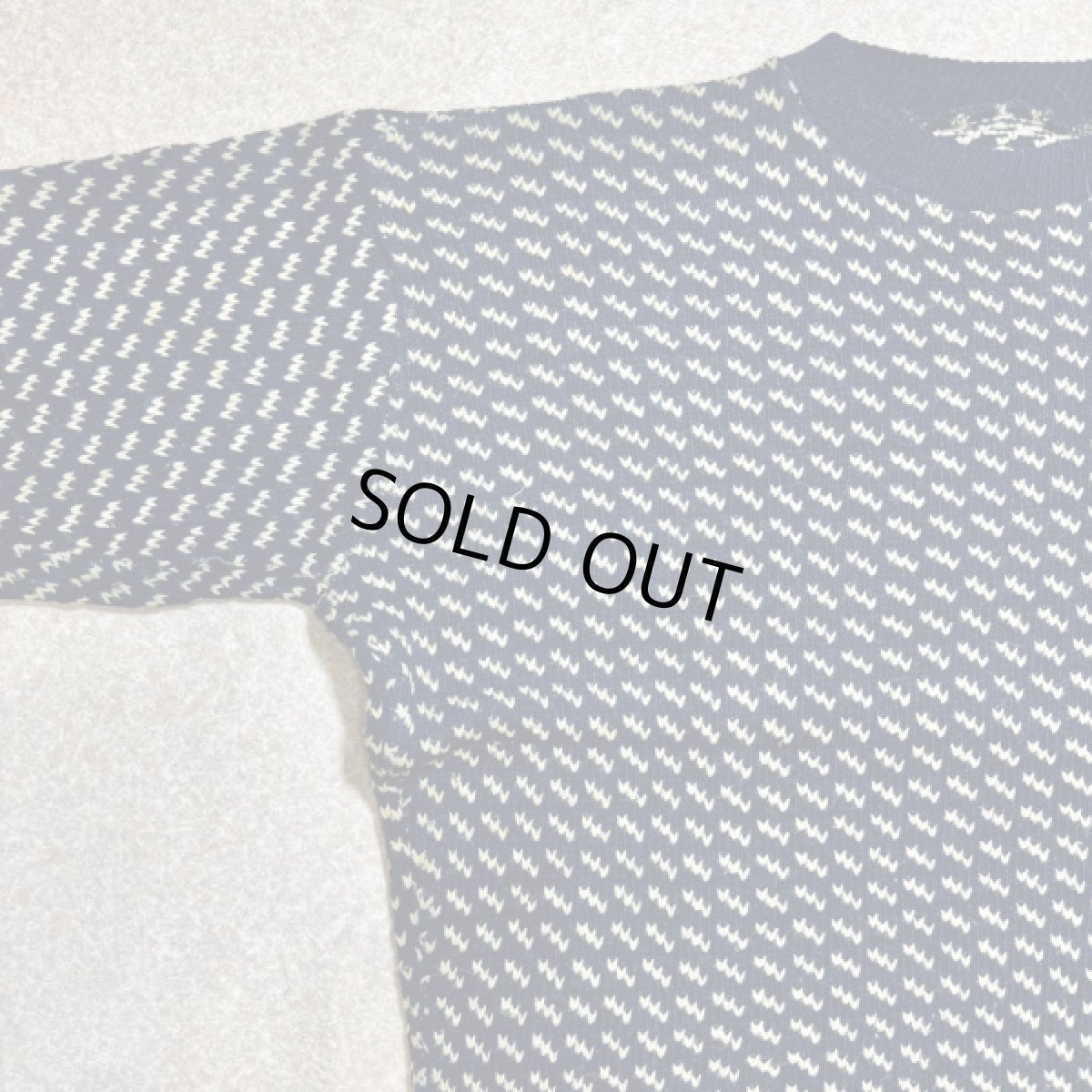 画像2: 「L.L.Bean(エルエルビーン)」80s XLサイズ バーズアイ ノルウェー製 ウール レーヨン ローゲージ ニット セーター【送料無料】 (2)