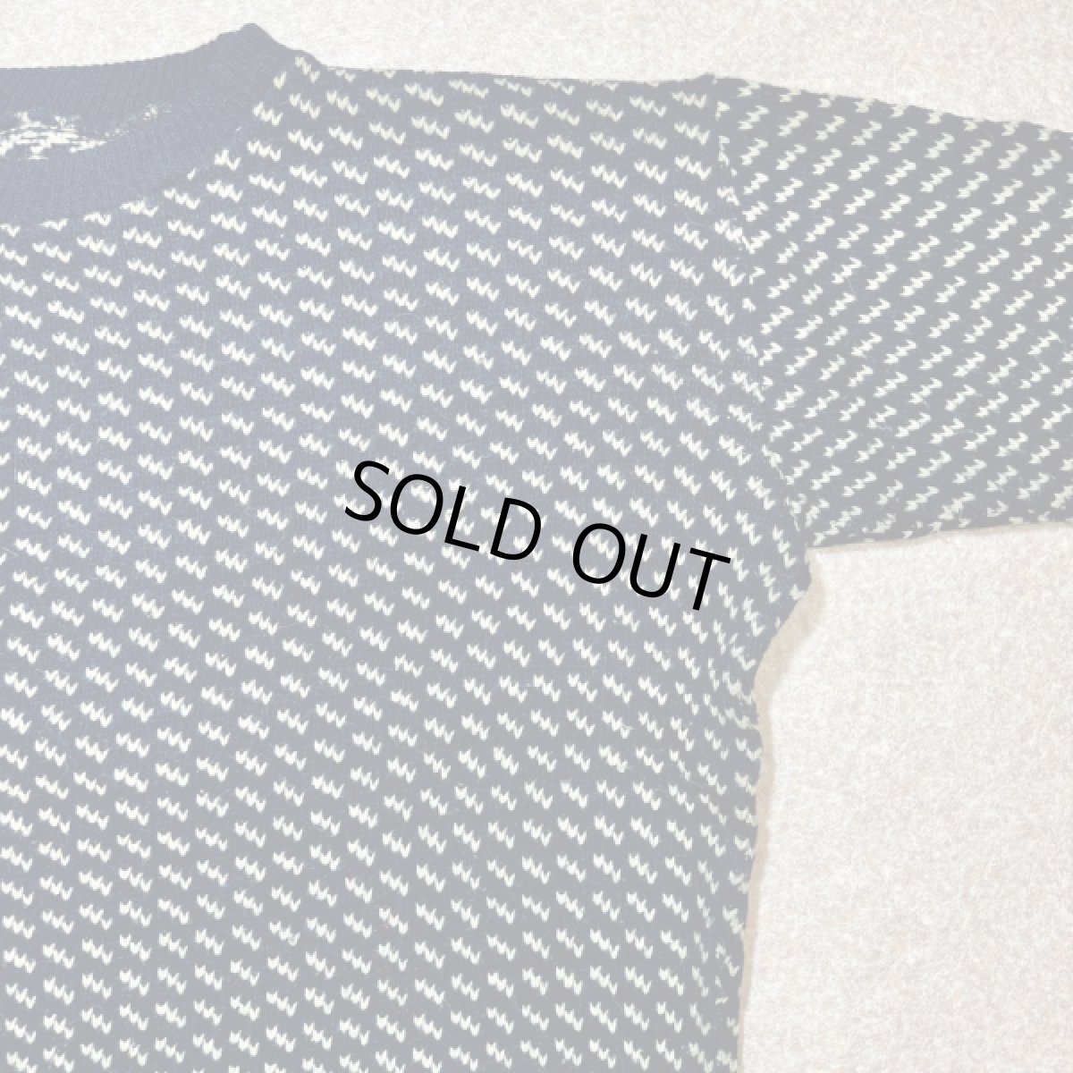 画像4: 「L.L.Bean(エルエルビーン)」80s XLサイズ バーズアイ ノルウェー製 ウール レーヨン ローゲージ ニット セーター【送料無料】 (4)