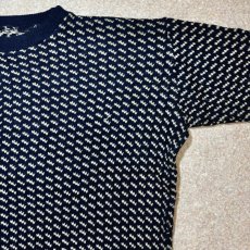 画像4: 「L.L.Bean(エルエルビーン)」80s XLサイズ バーズアイ ノルウェー製 ウール レーヨン ローゲージ ニット セーター【送料無料】 (4)