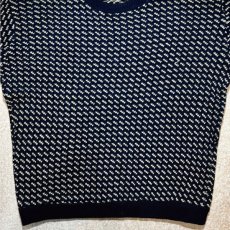 画像5: 「L.L.Bean(エルエルビーン)」80s XLサイズ バーズアイ ノルウェー製 ウール レーヨン ローゲージ ニット セーター【送料無料】 (5)