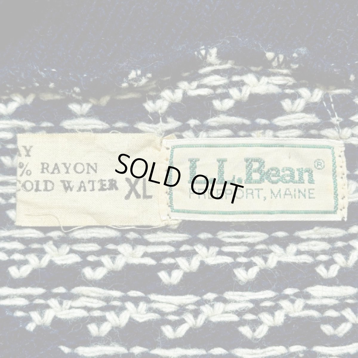 画像6: 「L.L.Bean(エルエルビーン)」80s XLサイズ バーズアイ ノルウェー製 ウール レーヨン ローゲージ ニット セーター【送料無料】 (6)