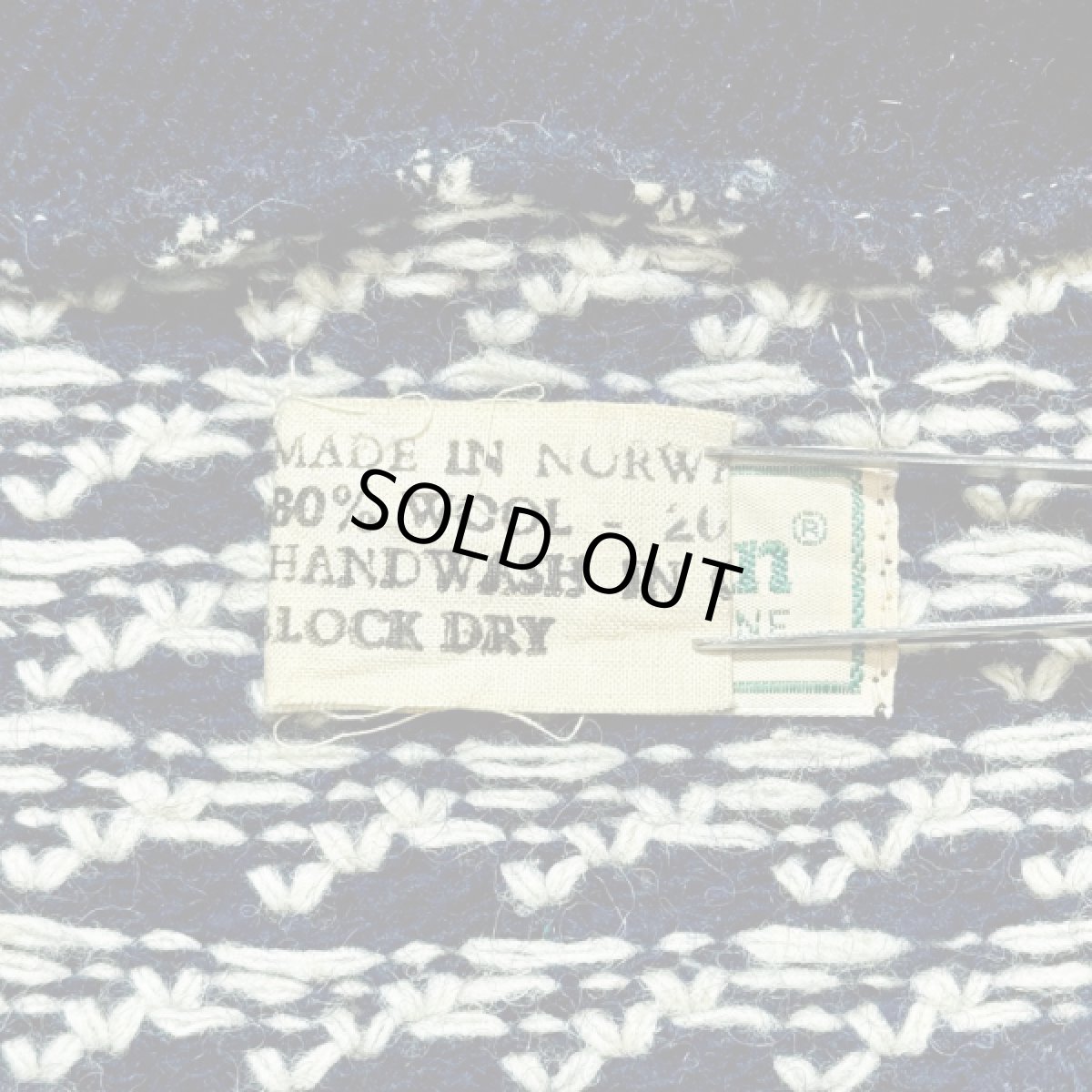 画像7: 「L.L.Bean(エルエルビーン)」80s XLサイズ バーズアイ ノルウェー製 ウール レーヨン ローゲージ ニット セーター【送料無料】 (7)