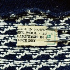 画像7: 「L.L.Bean(エルエルビーン)」80s XLサイズ バーズアイ ノルウェー製 ウール レーヨン ローゲージ ニット セーター【送料無料】 (7)