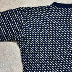 画像9: 「L.L.Bean(エルエルビーン)」80s XLサイズ バーズアイ ノルウェー製 ウール レーヨン ローゲージ ニット セーター【送料無料】 (9)