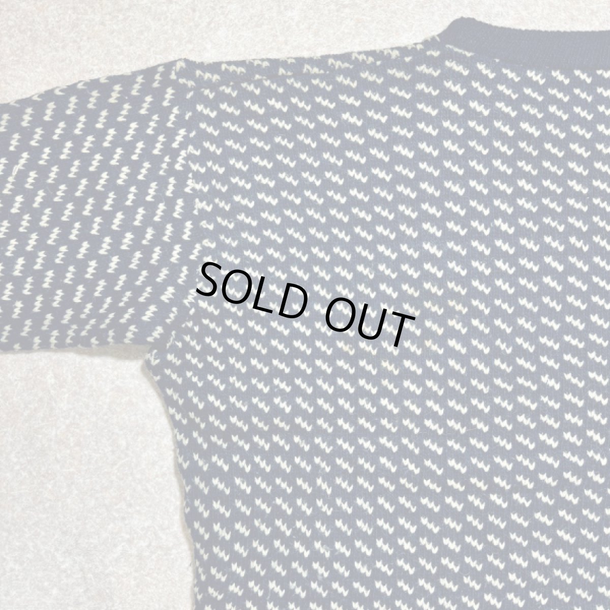 画像10: 「L.L.Bean(エルエルビーン)」80s XLサイズ バーズアイ ノルウェー製 ウール レーヨン ローゲージ ニット セーター【送料無料】 (10)