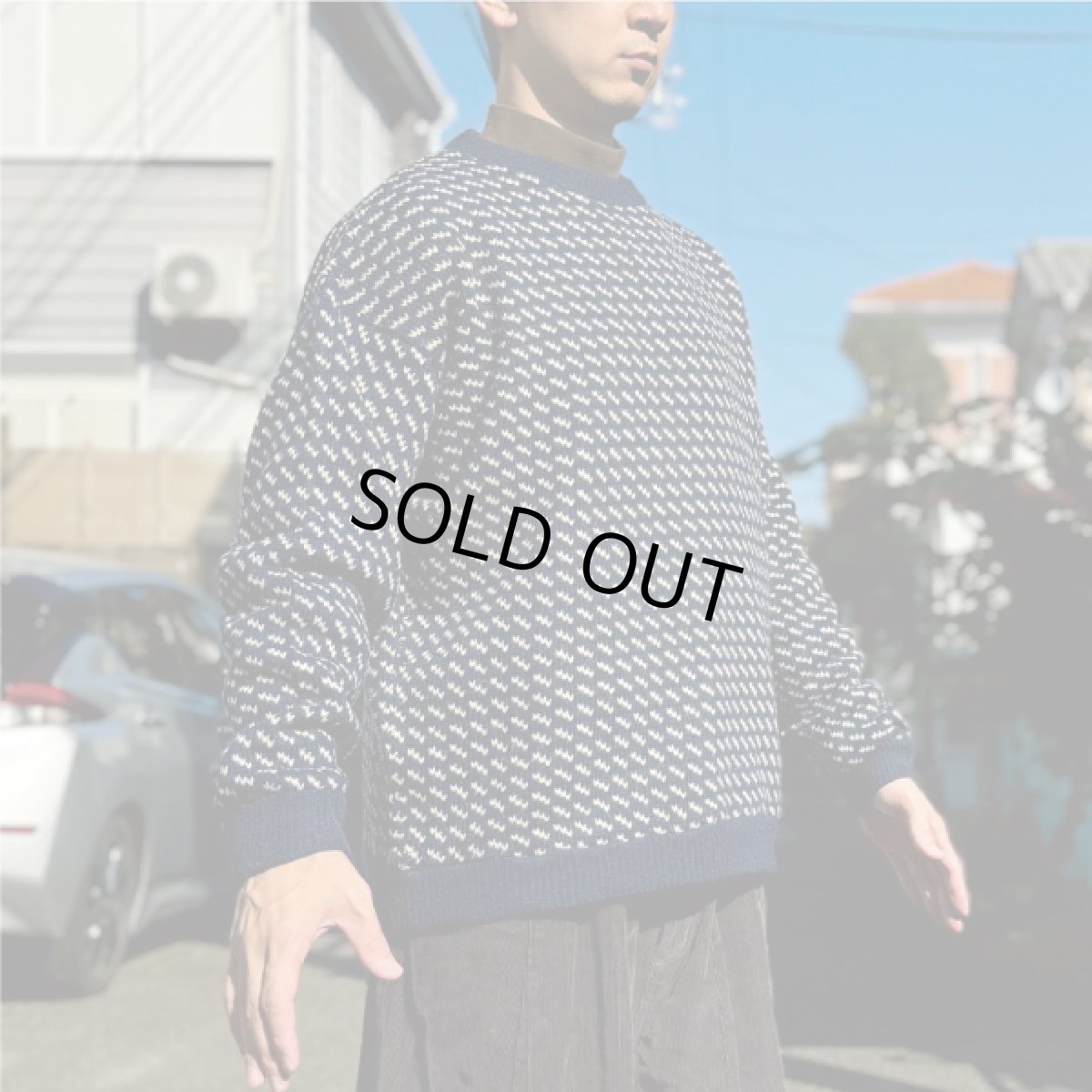 画像18: 「L.L.Bean(エルエルビーン)」80s XLサイズ バーズアイ ノルウェー製 ウール レーヨン ローゲージ ニット セーター【送料無料】 (18)