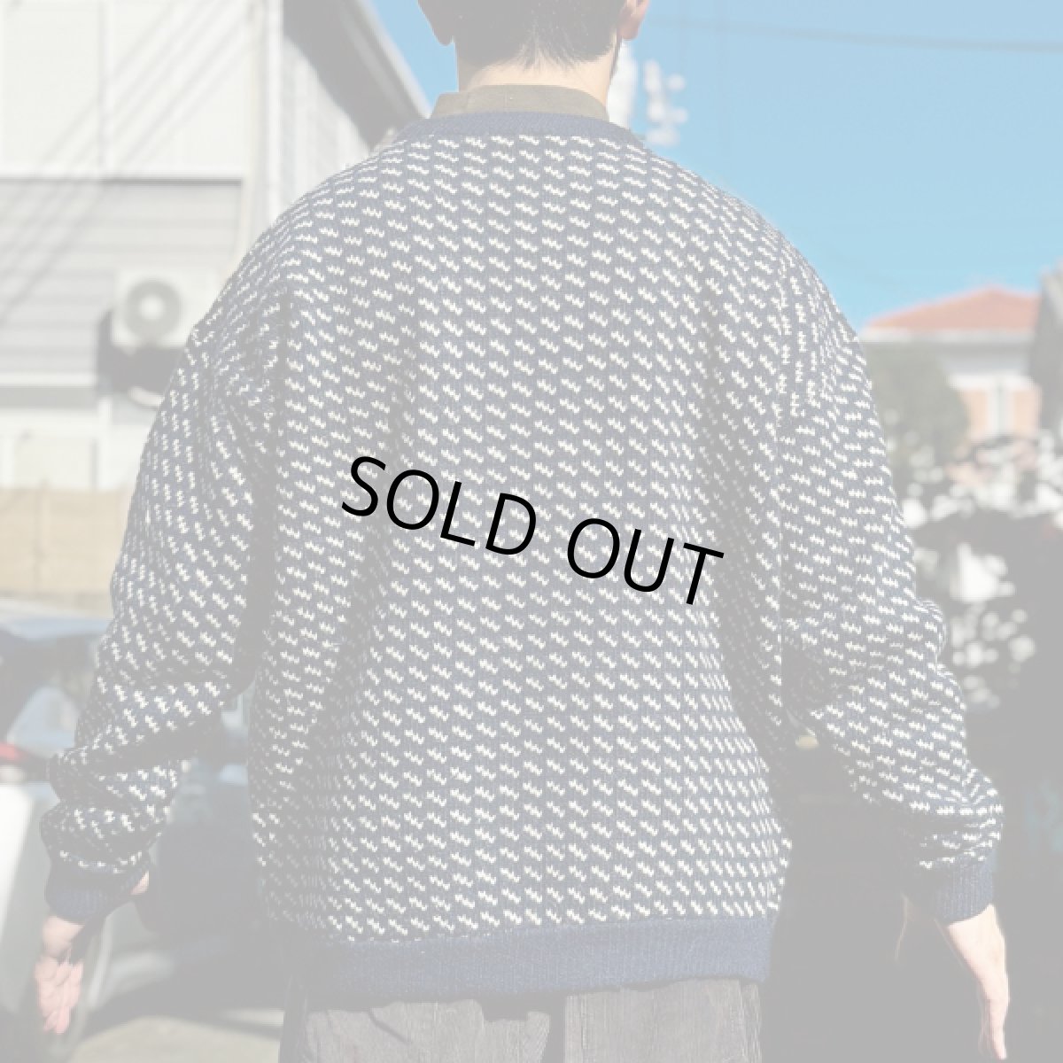 画像21: 「L.L.Bean(エルエルビーン)」80s XLサイズ バーズアイ ノルウェー製 ウール レーヨン ローゲージ ニット セーター【送料無料】 (21)