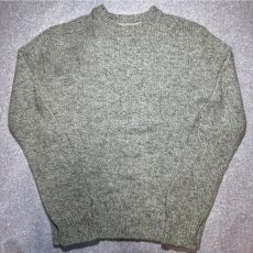 画像1: 「L.L.Bean(エルエルビーン)」80s Lサイズ 杢調 メランジ 丸編み 丸胴 クルーネック ニット セーター (1)