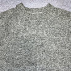 画像3: 「L.L.Bean(エルエルビーン)」80s Lサイズ 杢調 メランジ 丸編み 丸胴 クルーネック ニット セーター (3)