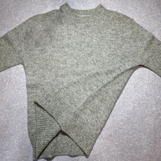 画像7: 「L.L.Bean(エルエルビーン)」80s Lサイズ 杢調 メランジ 丸編み 丸胴 クルーネック ニット セーター (7)