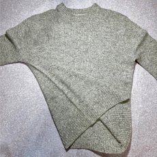 画像8: 「L.L.Bean(エルエルビーン)」80s Lサイズ 杢調 メランジ 丸編み 丸胴 クルーネック ニット セーター (8)