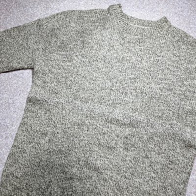 画像3: 「L.L.Bean(エルエルビーン)」80s Lサイズ 杢調 メランジ 丸編み 丸胴 クルーネック ニット セーター