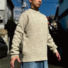 画像18: 「L.L.Bean(エルエルビーン)」80s Lサイズ 杢調 メランジ 丸編み 丸胴 クルーネック ニット セーター (18)