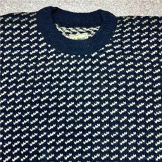 画像3: 「L.L.Bean(エルエルビーン)」80s 90s XXLサイズ バーズアイ ノルウェー製 ウール レーヨン ローゲージ ニット セーター【送料無料】 (3)