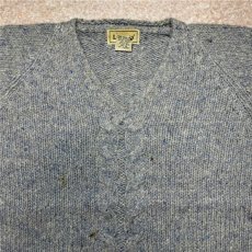 画像3: 「L.L.Bean(エルエルビーン)」80s 90s Sサイズ ケーブル編み ラムズウール モヘア ナイロン Vネック ニット セーター (3)