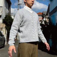 画像18: 「L.L.Bean(エルエルビーン)」80s 90s Sサイズ ケーブル編み ラムズウール モヘア ナイロン Vネック ニット セーター (18)