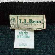 画像6: 「L.L.Bean(エルエルビーン)」80s 90s Mサイズ USA製 ブラックウォッチ ウールマーク ウール ニット セーター (6)