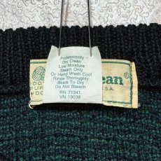 画像7: 「L.L.Bean(エルエルビーン)」80s 90s Mサイズ USA製 ブラックウォッチ ウールマーク ウール ニット セーター (7)