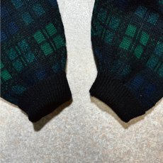 画像15: 「L.L.Bean(エルエルビーン)」80s 90s Mサイズ USA製 ブラックウォッチ ウールマーク ウール ニット セーター (15)