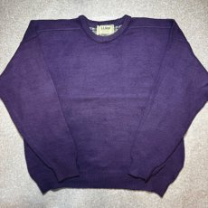 画像1: 「L.L.Bean(エルエルビーン)」80s 90s Lサイズ〜XLサイズ USA製 コットン ニット セーター (1)