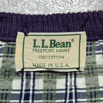画像1: 「L.L.Bean(エルエルビーン)」80s 90s Lサイズ〜XLサイズ USA製 コットン ニット セーター