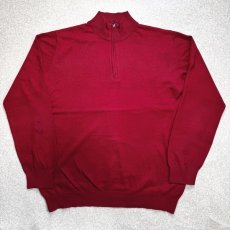 画像1: 「L.L.Bean(エルエルビーン)」90s 00s XL-REGサイズ コットン カシミヤ混紡 ハーフジップ ハイネック ニット セーター (1)