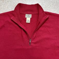 画像4: 「L.L.Bean(エルエルビーン)」90s 00s XL-REGサイズ コットン カシミヤ混紡 ハーフジップ ハイネック ニット セーター (4)