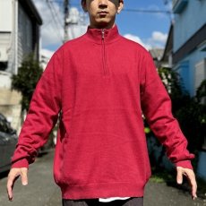 画像20: 「L.L.Bean(エルエルビーン)」90s 00s XL-REGサイズ コットン カシミヤ混紡 ハーフジップ ハイネック ニット セーター (20)