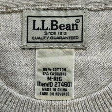 画像6: 「L.L.Bean(エルエルビーン)」90s 00s M-REGサイズ コットン カシミヤ混紡 ハイゲージ ニット セーター (6)