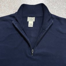 画像4: 「L.L.Bean(エルエルビーン)」90s 00s XL-TALLサイズ コットン カシミヤ混紡 ハーフジップ ハイネック ニット セーター (4)