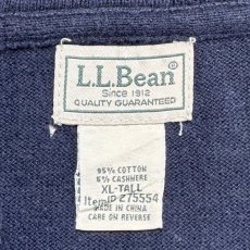 画像8: 「L.L.Bean(エルエルビーン)」90s 00s XL-TALLサイズ コットン カシミヤ混紡 ハーフジップ ハイネック ニット セーター (8)