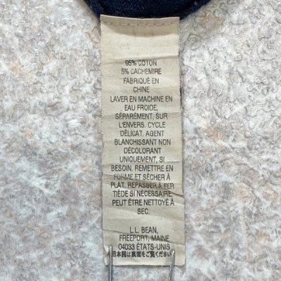 画像2: 「L.L.Bean(エルエルビーン)」90s 00s XL-TALLサイズ コットン カシミヤ混紡 ハーフジップ ハイネック ニット セーター