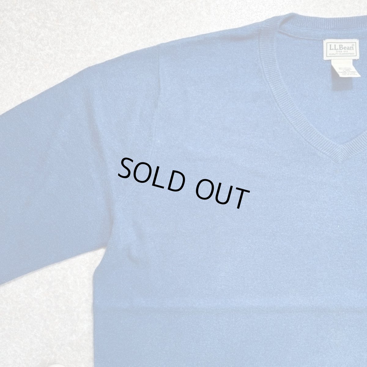 画像2: 「L.L.Bean(エルエルビーン)」90s 00s L-REGサイズ コットン カシミヤ混紡 Vネック ハイゲージ ニット セーター (2)