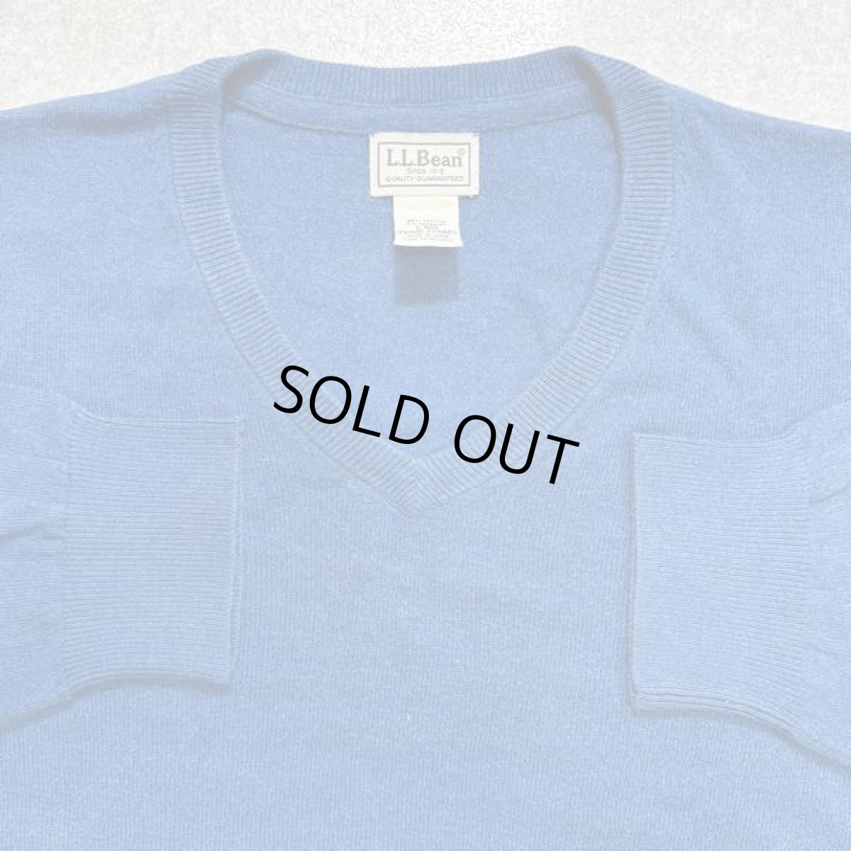画像3: 「L.L.Bean(エルエルビーン)」90s 00s L-REGサイズ コットン カシミヤ混紡 Vネック ハイゲージ ニット セーター (3)