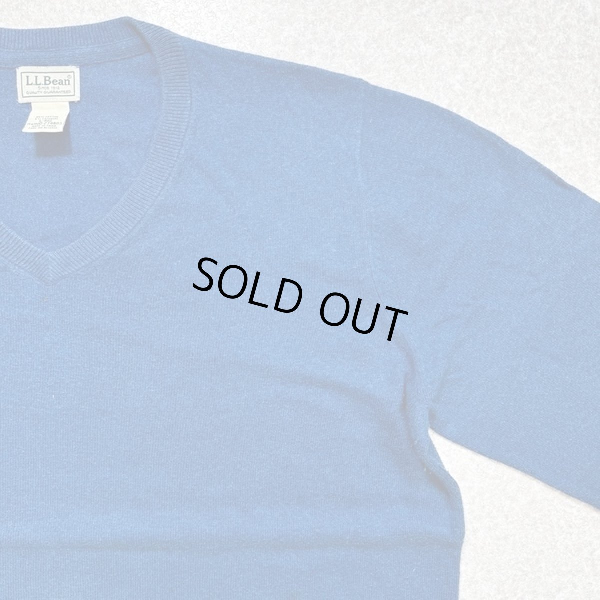 画像4: 「L.L.Bean(エルエルビーン)」90s 00s L-REGサイズ コットン カシミヤ混紡 Vネック ハイゲージ ニット セーター (4)