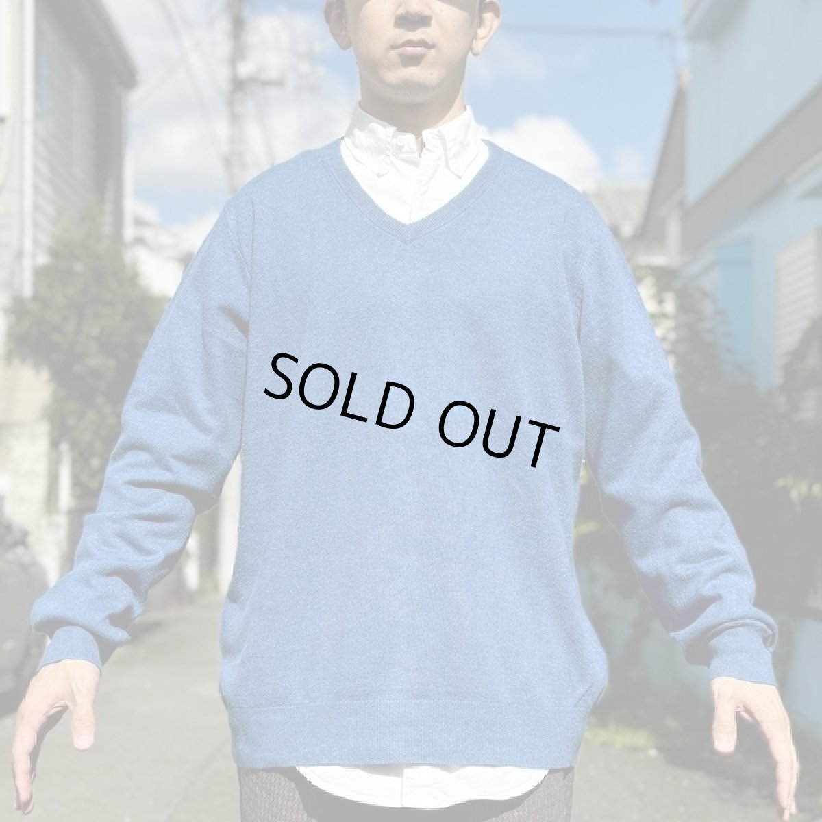 画像16: 「L.L.Bean(エルエルビーン)」90s 00s L-REGサイズ コットン カシミヤ混紡 Vネック ハイゲージ ニット セーター (16)