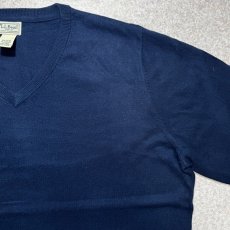 画像4: 「L.L.Bean(エルエルビーン)」90s 00s XL-REGサイズ コットン カシミヤ混紡 Vネック ハイゲージ ニット セーター (4)