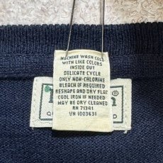画像7: 「L.L.Bean(エルエルビーン)」90s 00s XL-REGサイズ コットン カシミヤ混紡 Vネック ハイゲージ ニット セーター (7)