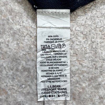 画像2: 「L.L.Bean(エルエルビーン)」90s 00s XL-REGサイズ コットン カシミヤ混紡 Vネック ハイゲージ ニット セーター
